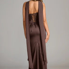 Women's Off Shoulder Satin Mermaid Gown