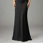 Women's Sleeveless Cowl Neck Open Back Mermaid Gown