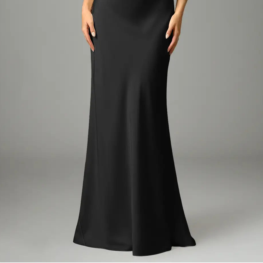 Women's Sleeveless Cowl Neck Open Back Mermaid Gown