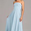 Women's Strapless A Line Chiffon Maxi Gown